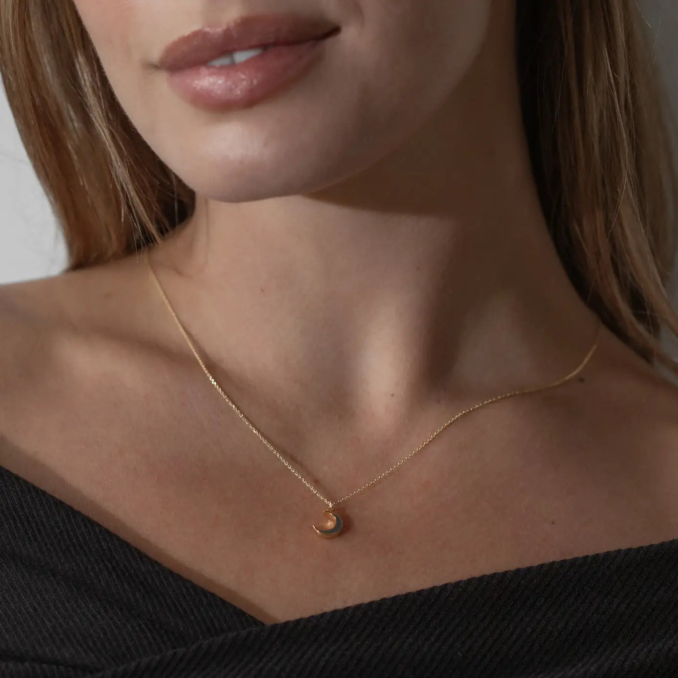Slate Moon Necklace