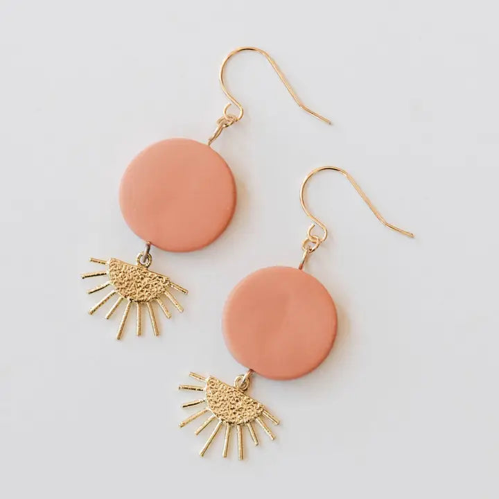 Sunset Earrings | Peach