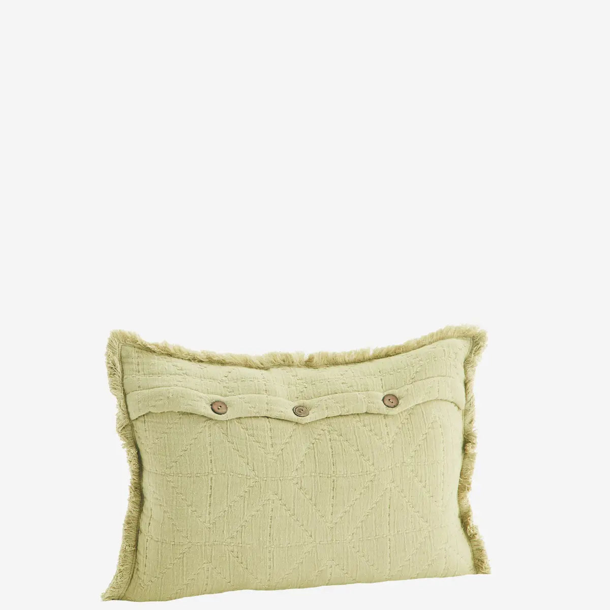 Embroidered Cushion | Celery