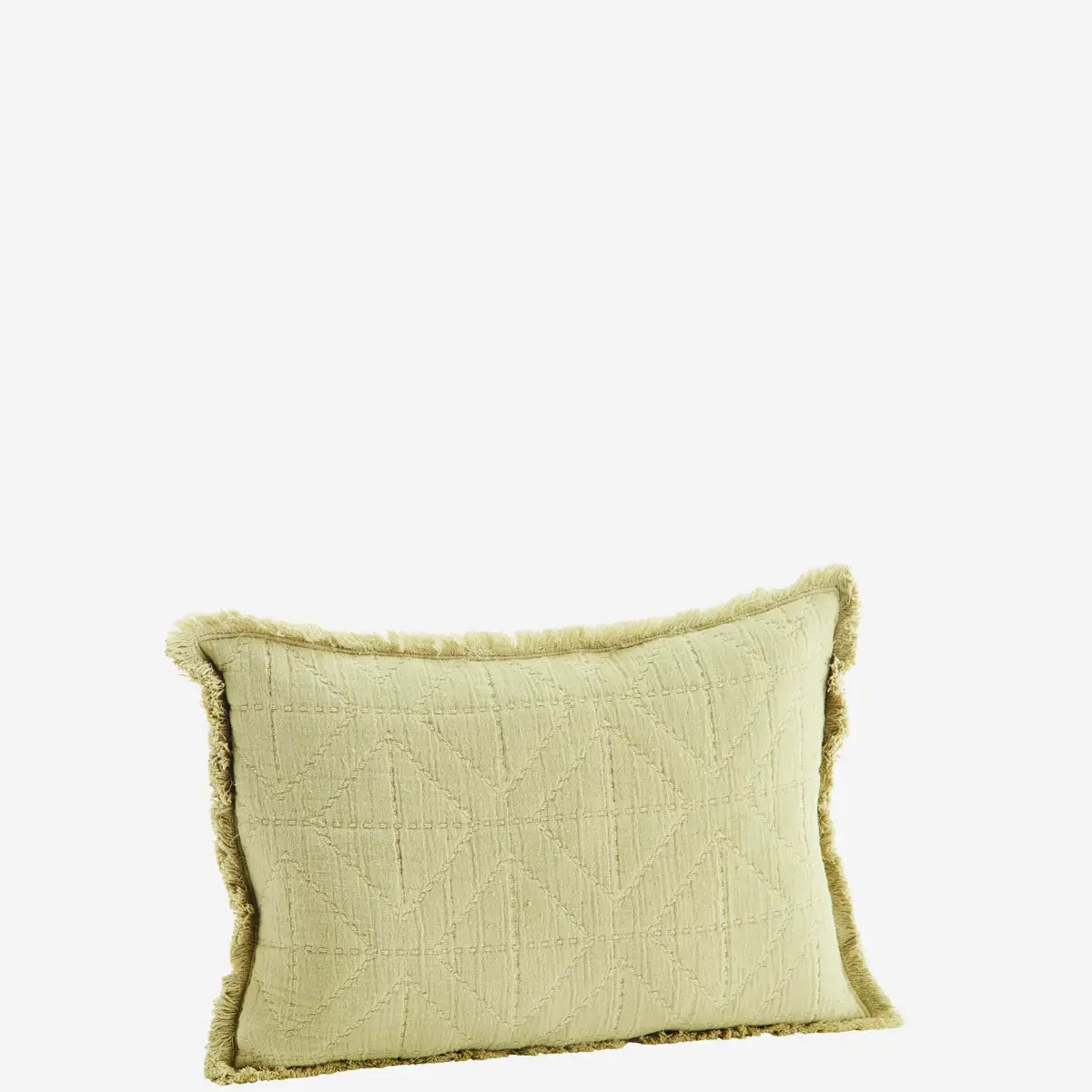 Embroidered Cushion | Celery