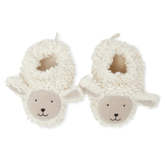 Cotton Knit Baby Bootie | Sheep Boucle