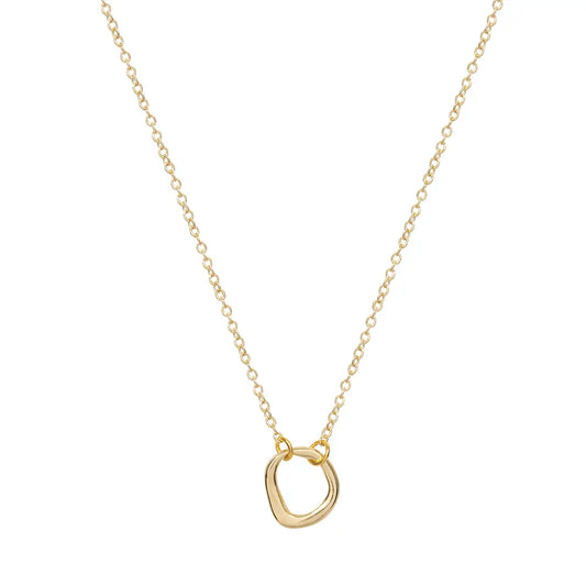 Scuplted Circle Chain | Gold