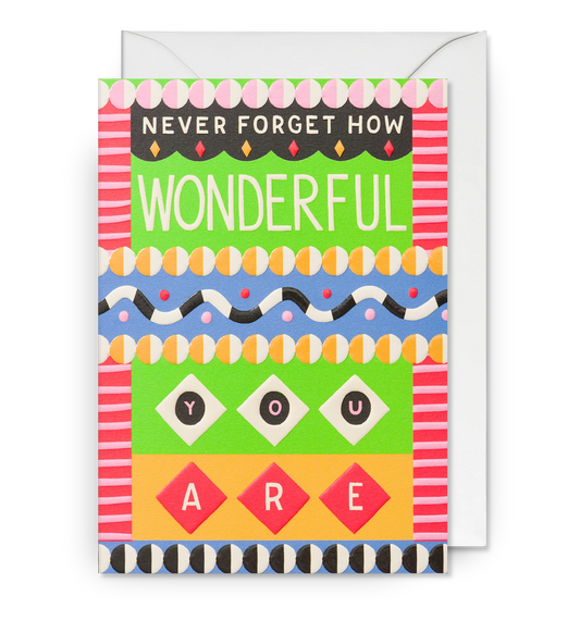Never Forget How Wonderful You Are