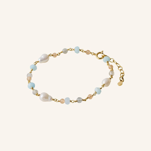 Mellow Blue Bracelet | Gold