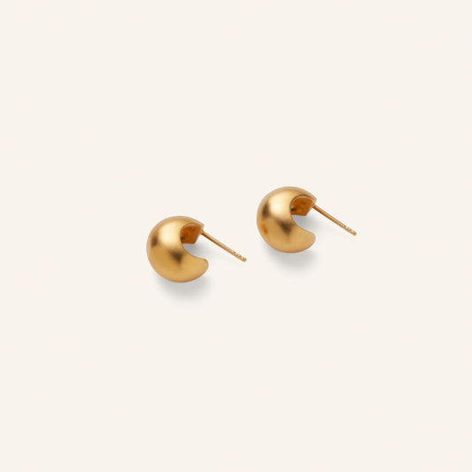 Small Echo Hoops | Gold plated brass