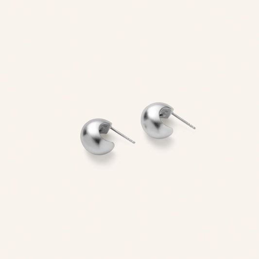 Small Echo Hoops | Silver plated brass