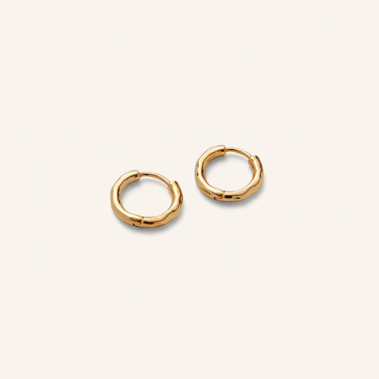 Mini Spirit Huggies | Gold plated brass