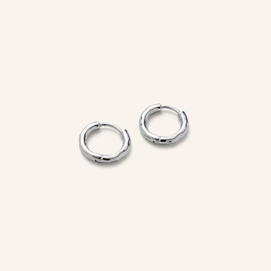 Mini Spirit Huggies | Silver plated brass