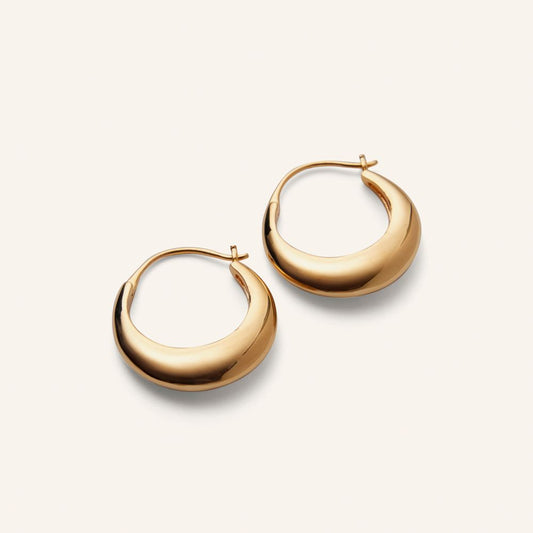Large Atlas Earrings | Gold-plated brass