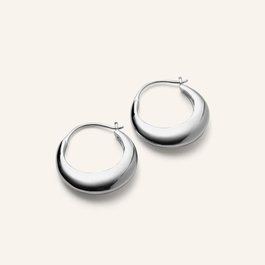 Large Atlas Earrings | Silver-plated brass