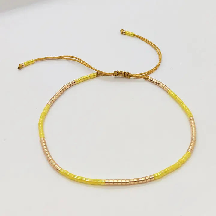 Bead Slider Bracelet | Sunshine Yellow