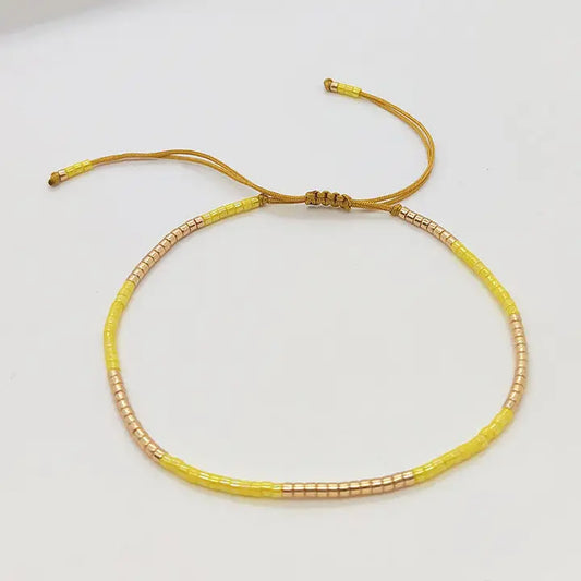 Bead Slider Bracelet | Sunshine Yellow