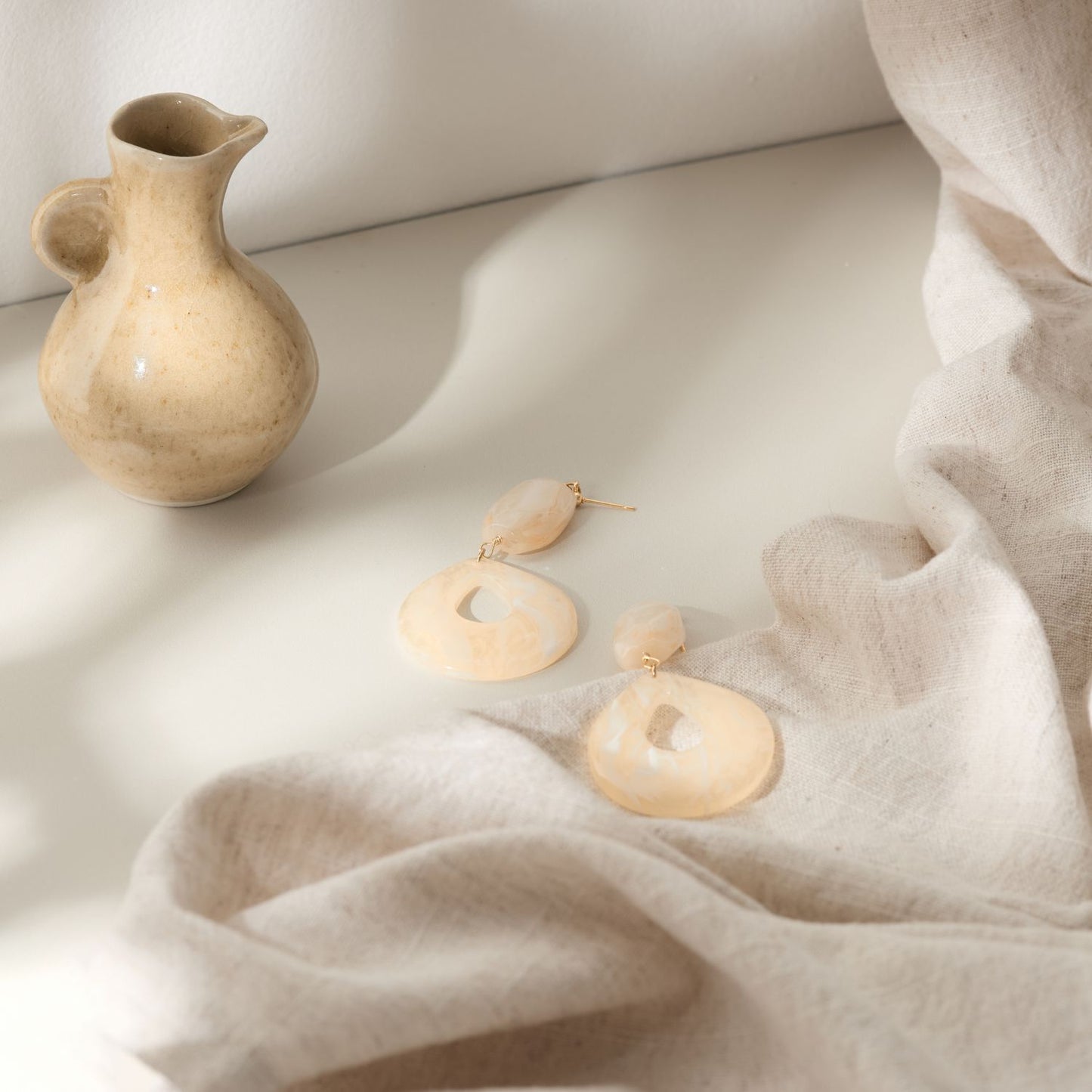 Marble Palm Earrings