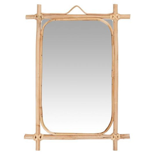 Bamboo wall mirror