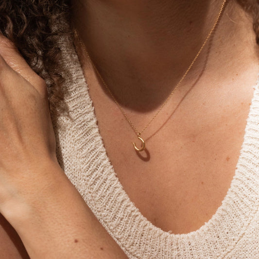 Gold Horseshoe Necklace