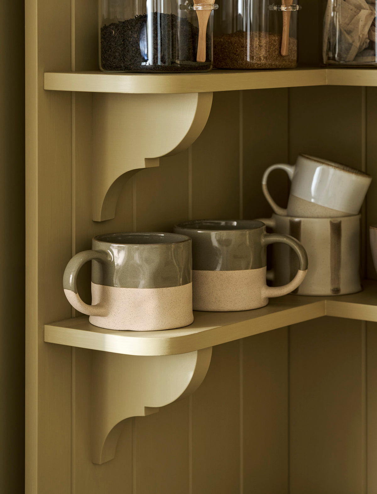 Half Glazed Mug | Olive