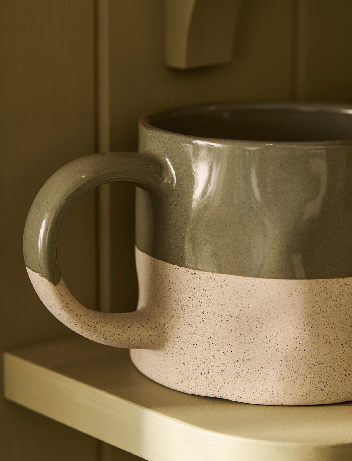 Half Glazed Mug | Olive