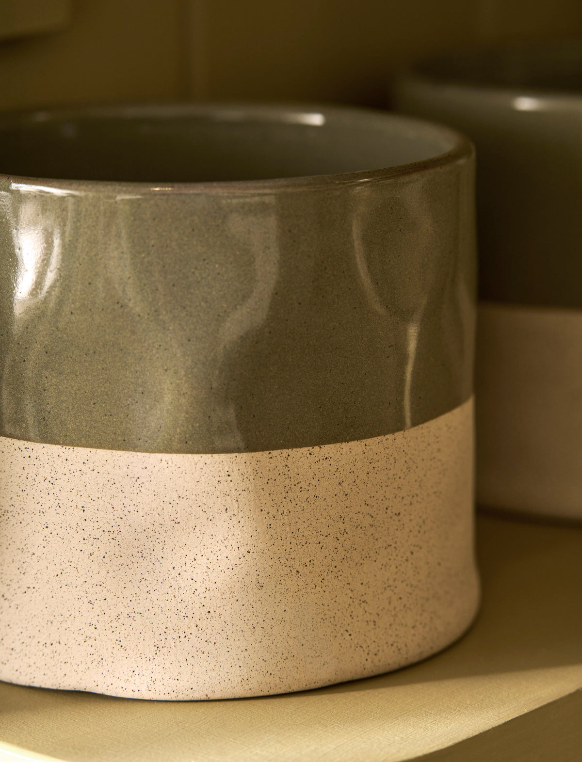 Half Glazed Mug | Olive