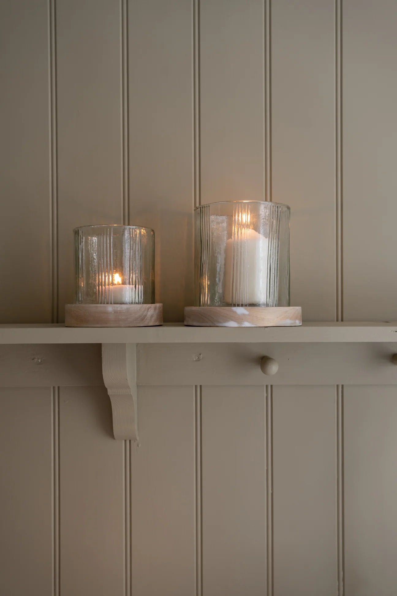 Stripe Glass Candle Holder | Small