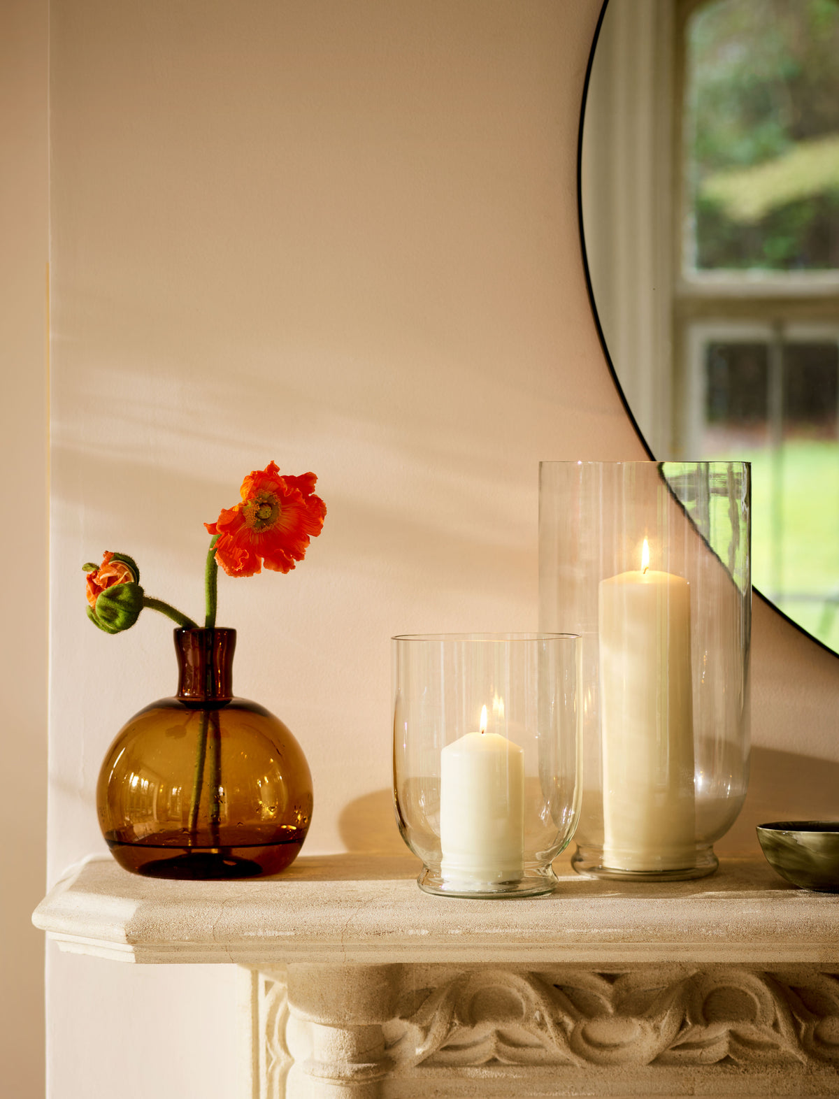 Glass Hurricane Vase