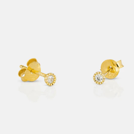 Gold Crystal Mini Studs