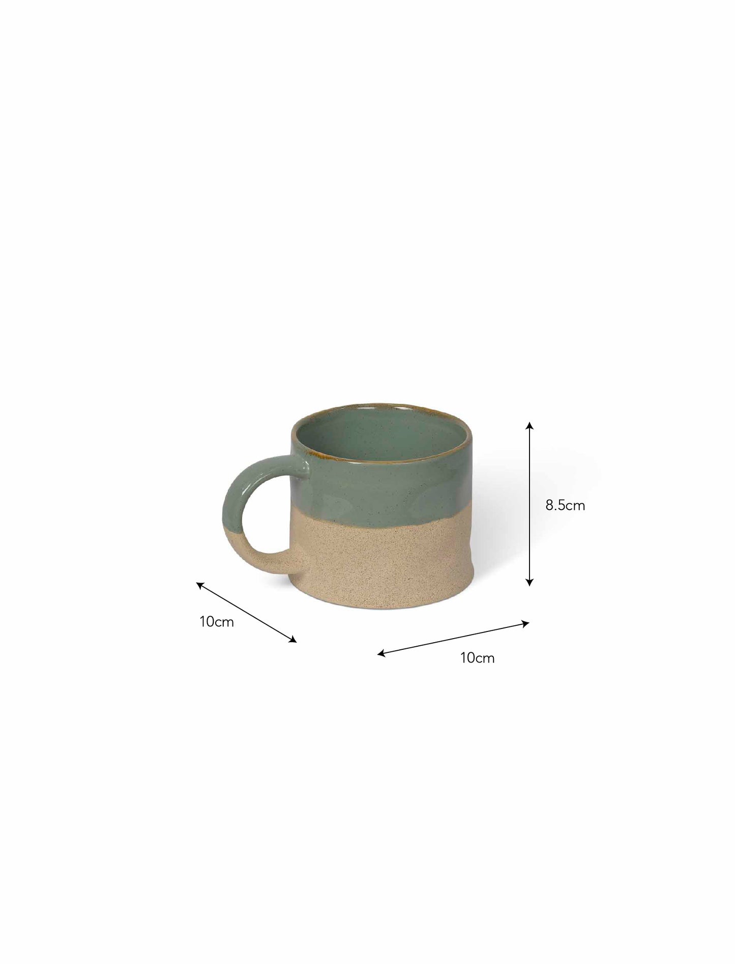 Half Glazed Mug | Green