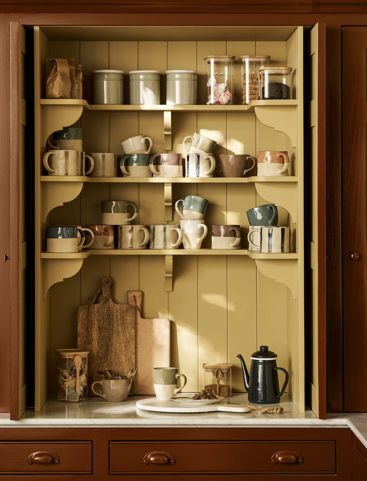 Half Glazed Mug | Olive