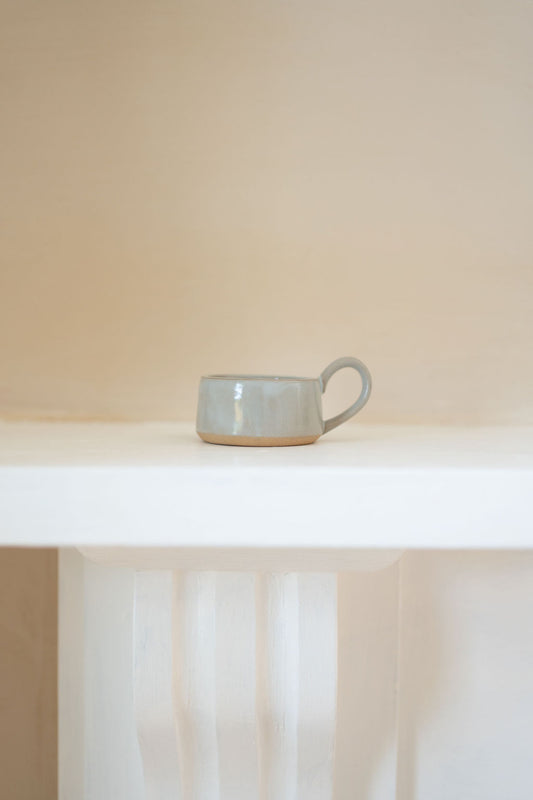 Stoneware Ceramic Candle Holder | Eggshell