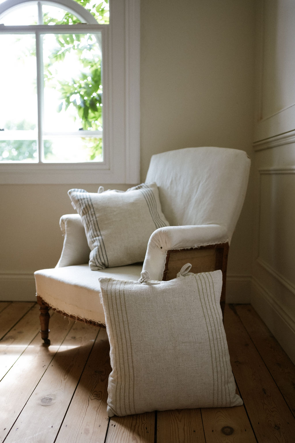 Stripe Cushion | Antique Cream