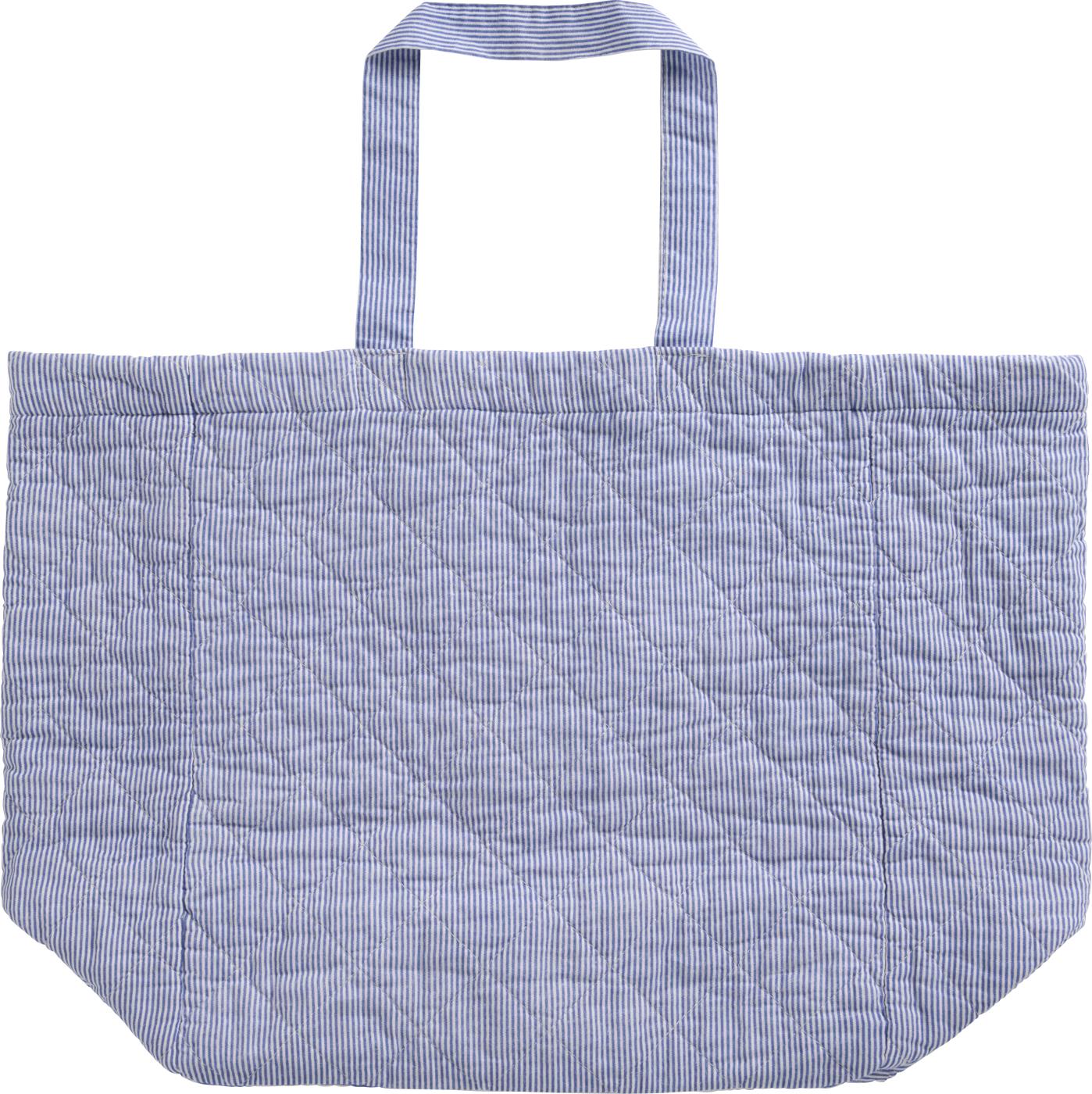 Quilted Bag | Dark Blue Stripes