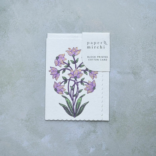 Hand Block Printed Card | Champaca Lilac