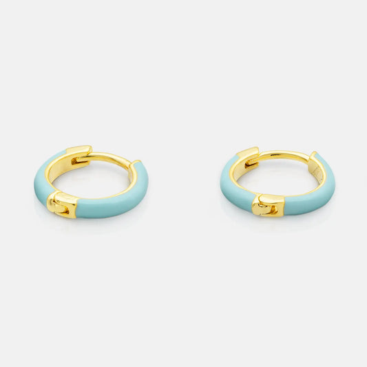 Sky Blue Enamel Huggies