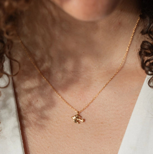 Gold Peace Dove Necklace