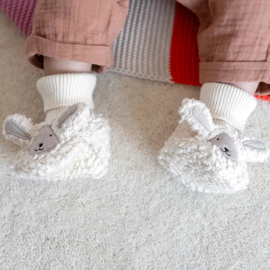 Cotton Knit Baby Slipper Socks | Sheep