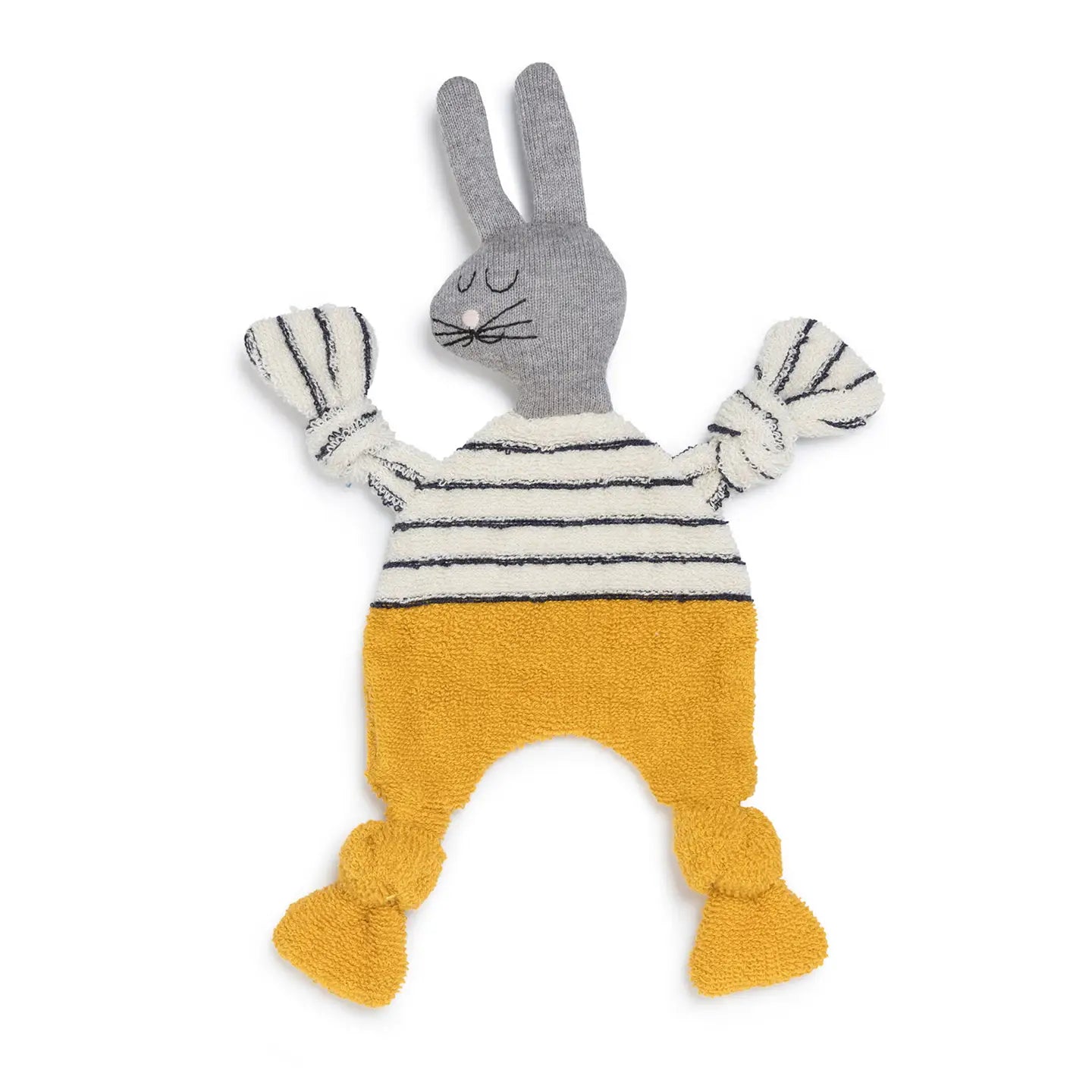 Cotton Knit Baby Comforter Cuddle Cloth | Rabbit Yellow