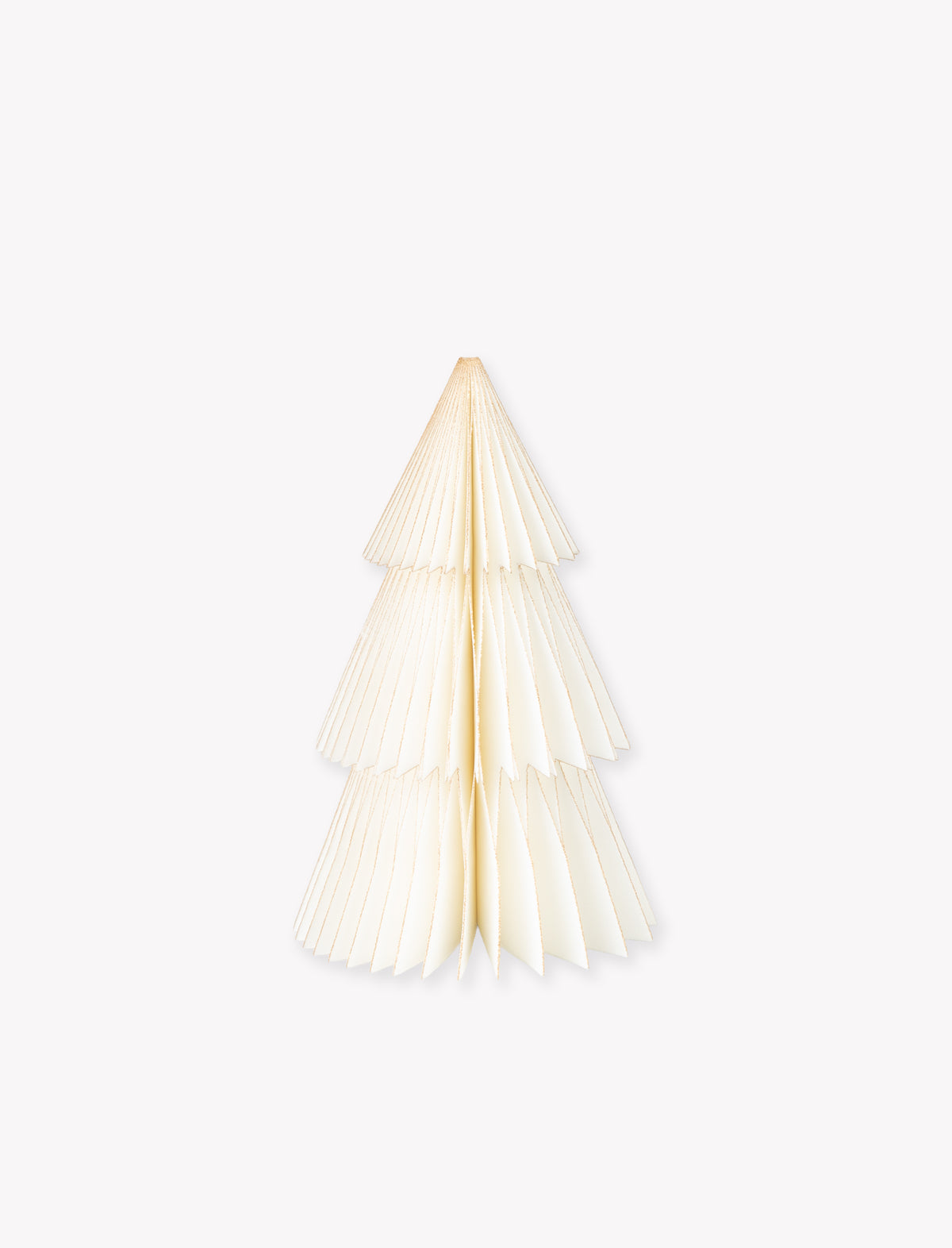 Paper Christmas Tree | Warm White & Gold | Small