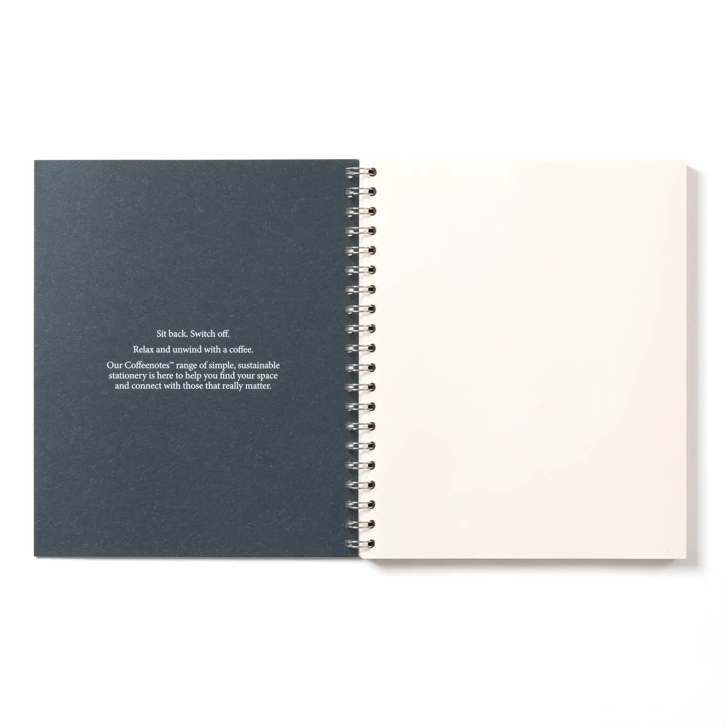 Plain Wirebound Notebook | Navy | Grande