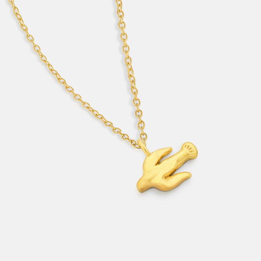 Gold Peace Dove Necklace