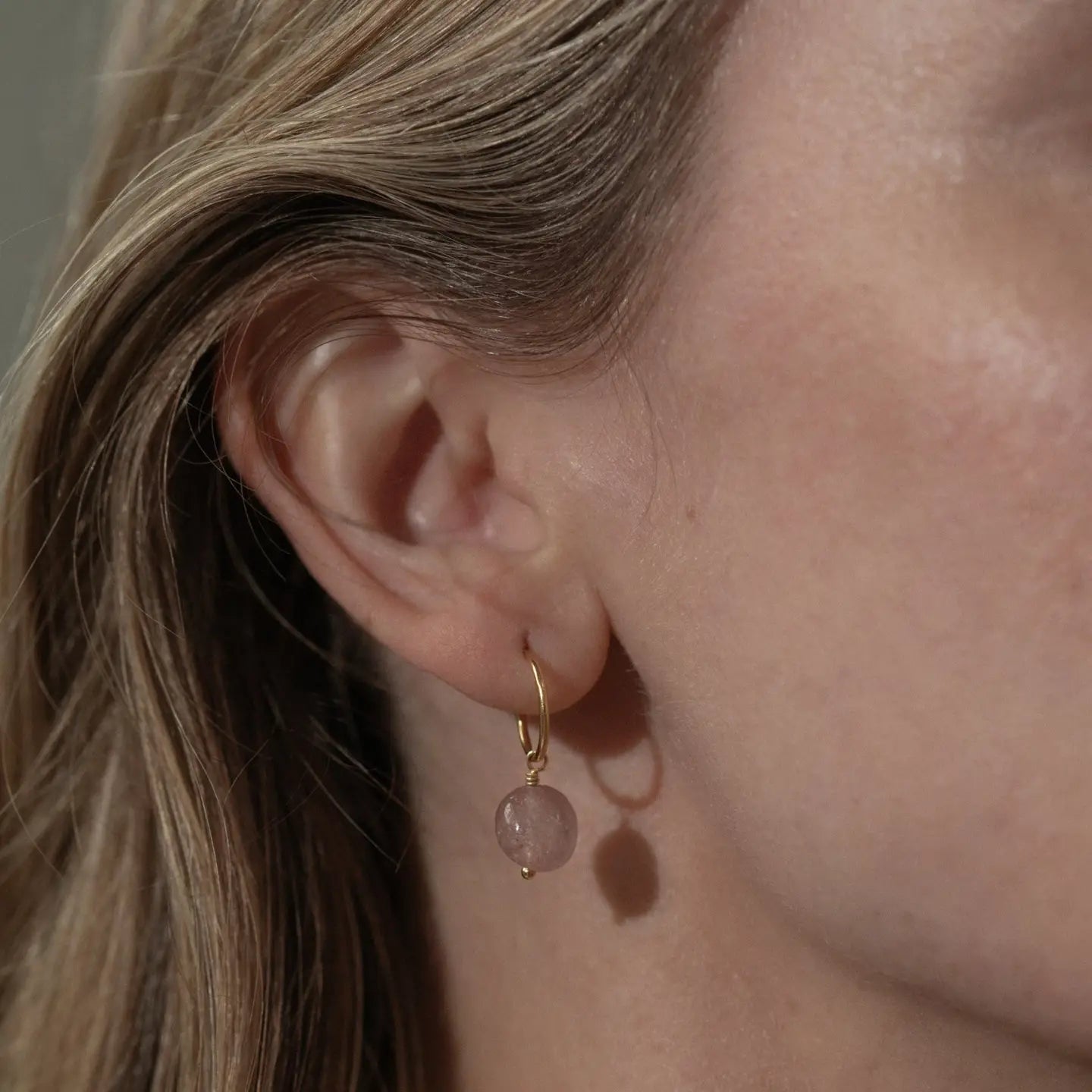 Labrodite Drop Stud Earrings