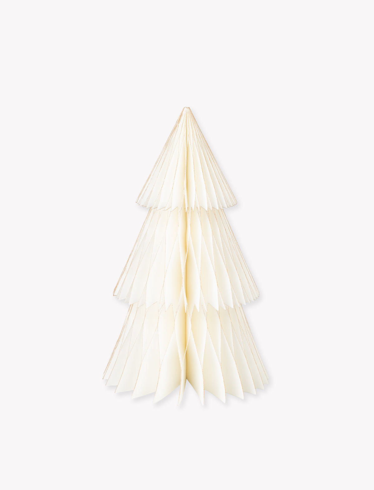 Paper Christmas Tree | Warm White & Gold | Medium