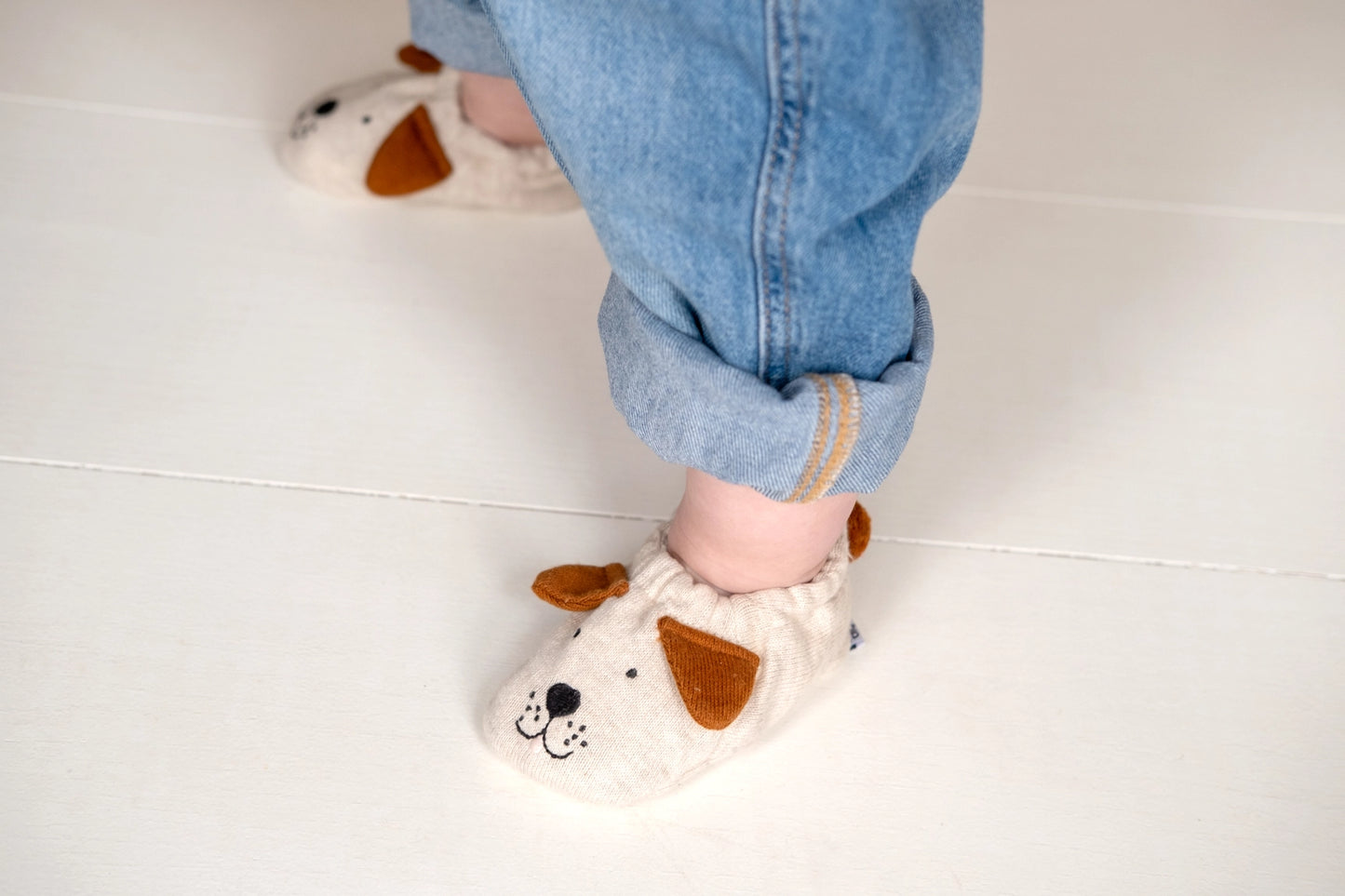 Cotton Knit Baby Booties | Dog