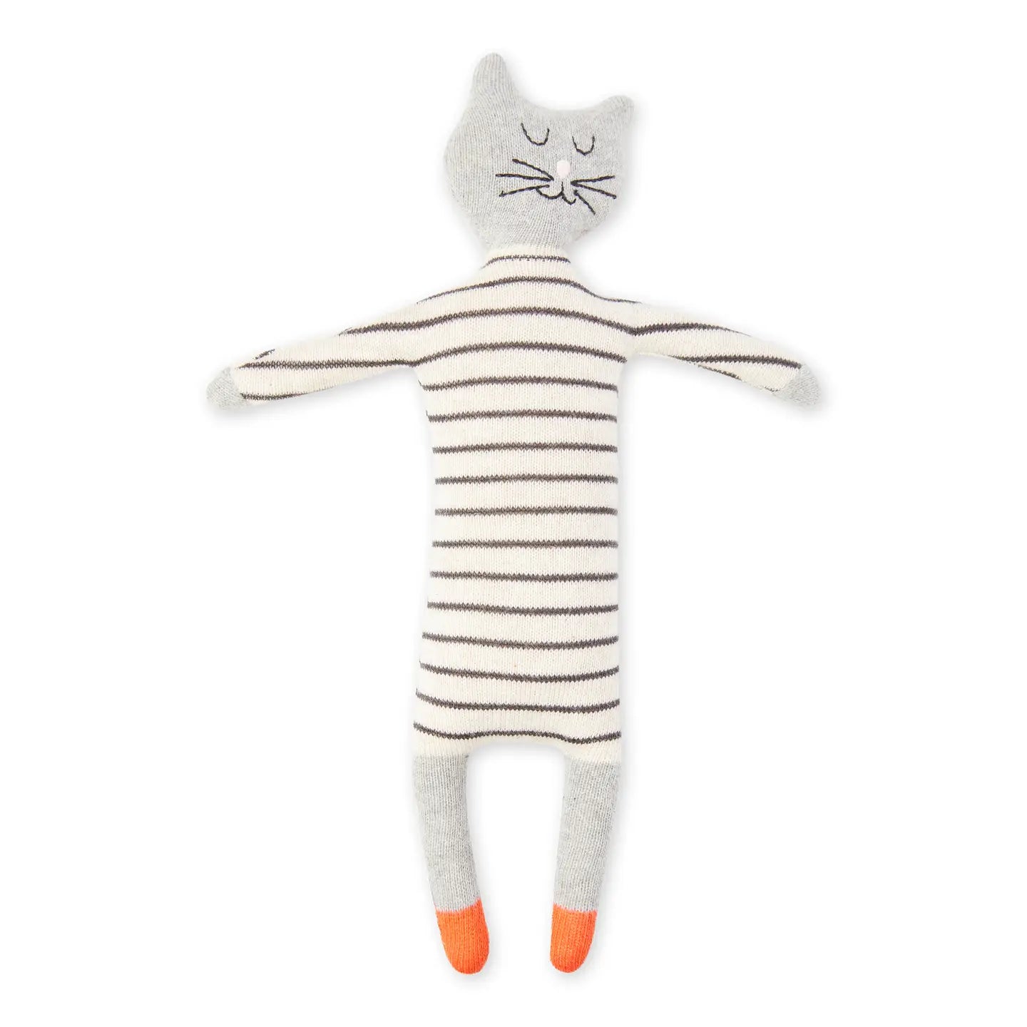 Cotton Knit Stuffed Animal Soft Toy | Cream Cat