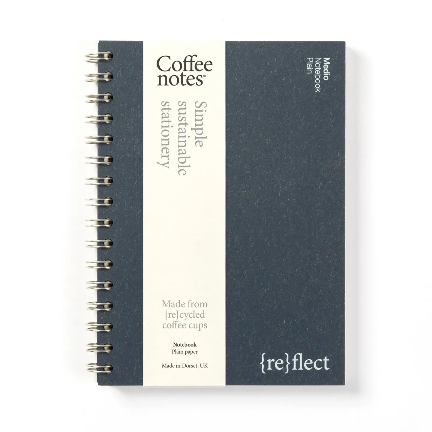 Plain Wirebound Notebook | Navy | Medio