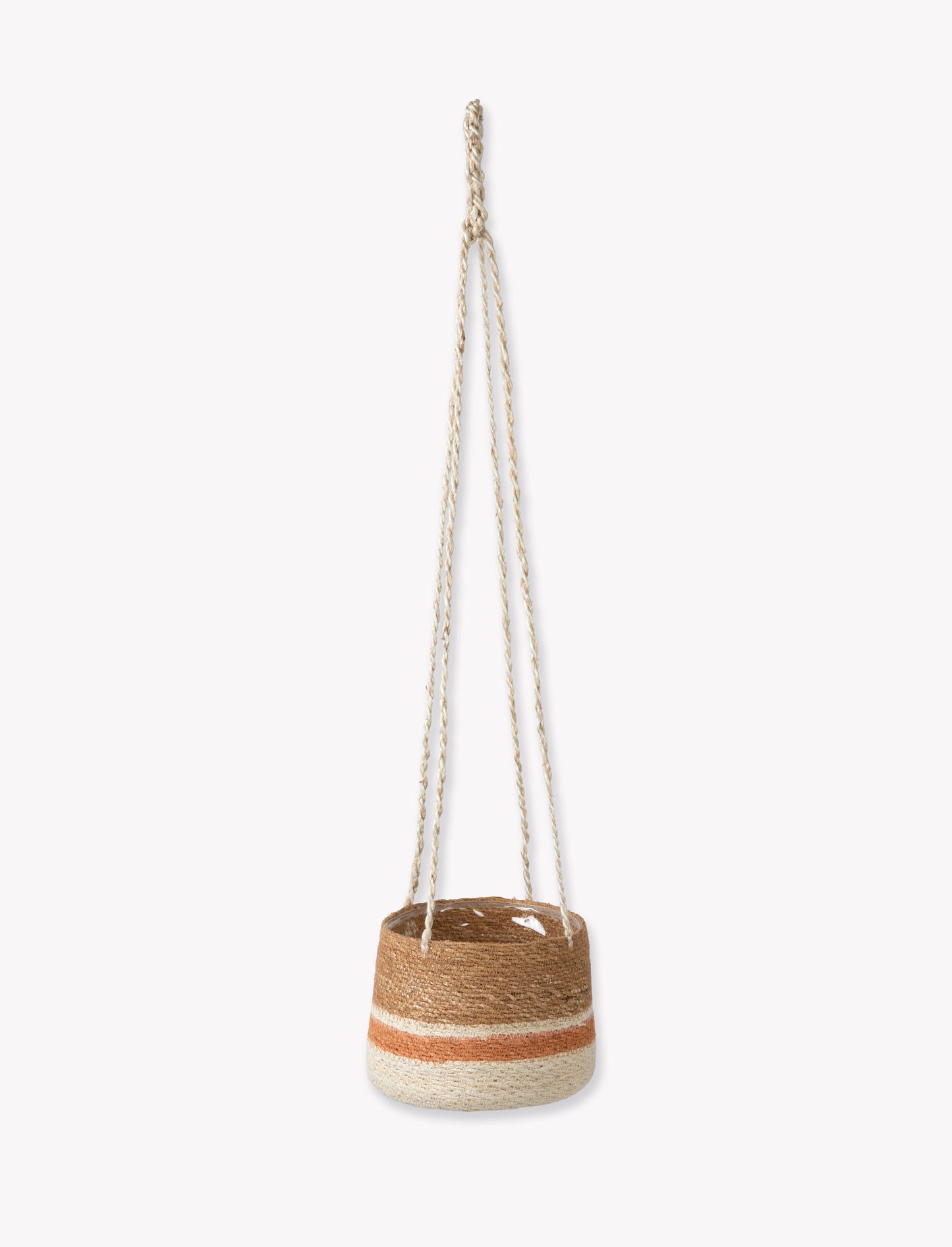 Hanging Pot Tapered Terracotta Stripe