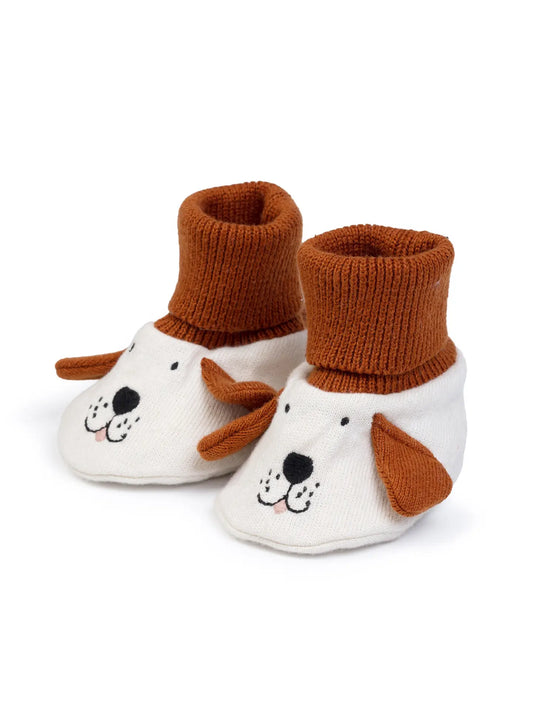 Cotton Knit Baby Slipper Socks | Dog