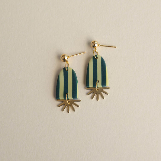 Sunny Stripe Drop Earrings | Forest + Apple