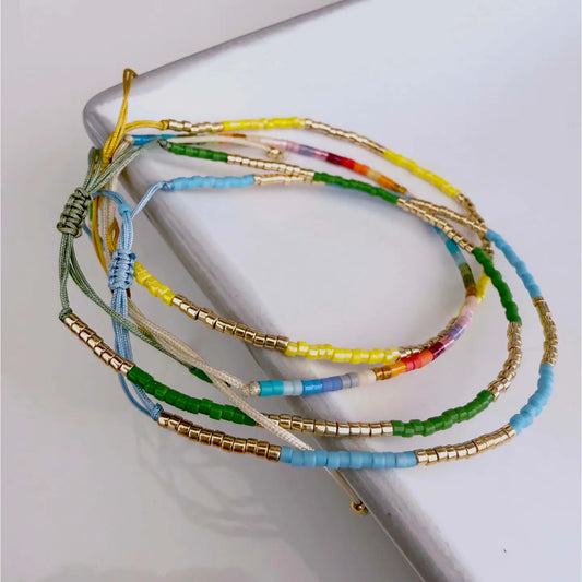 Bead Slider Bracelet | Sunshine Yellow