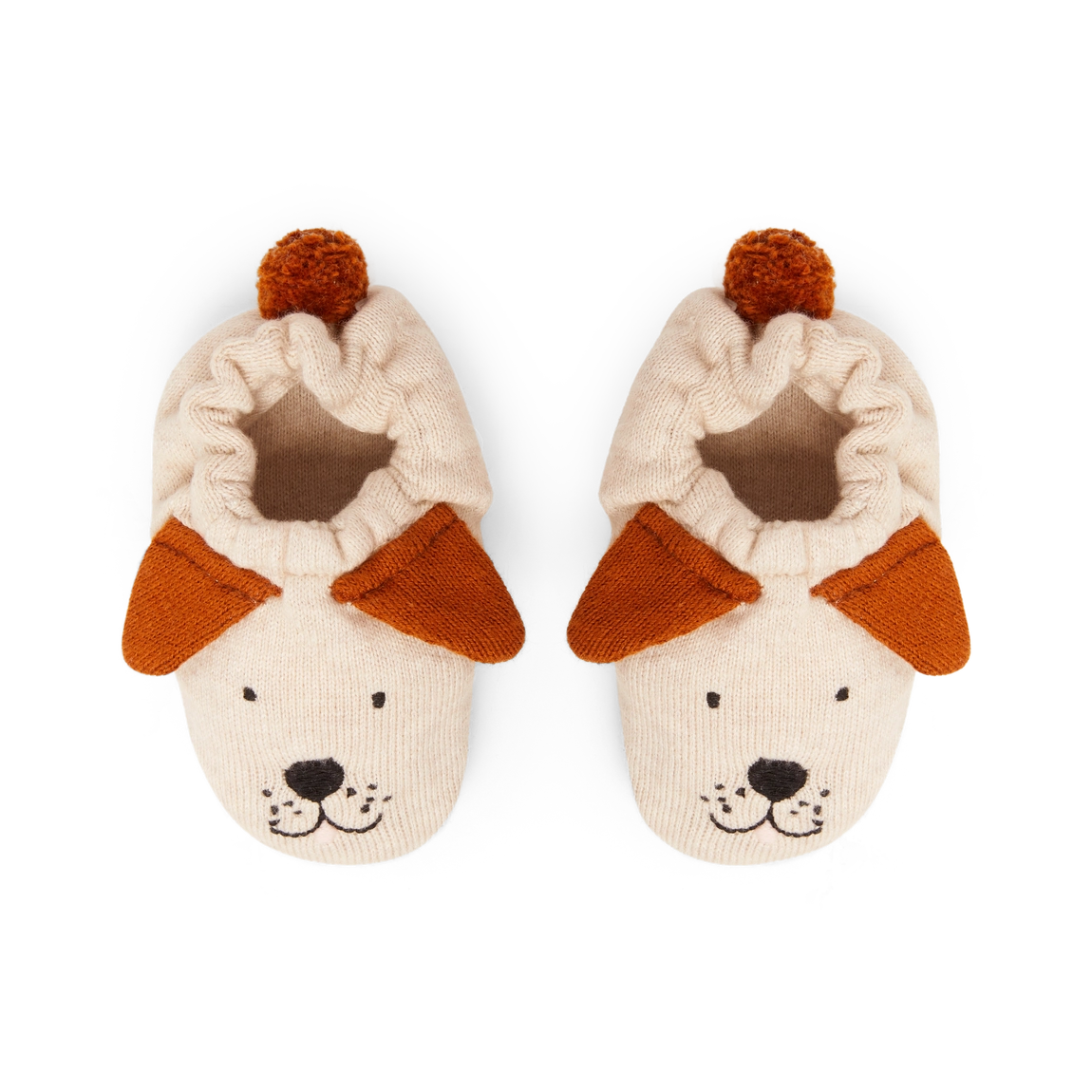 Cotton Knit Baby Booties | Dog