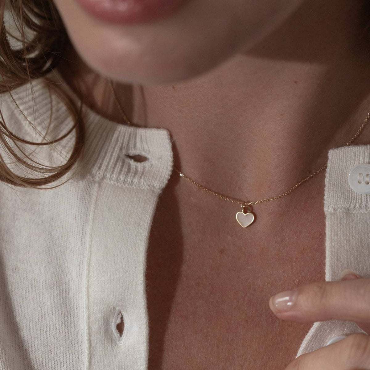 Latte Heart Necklace