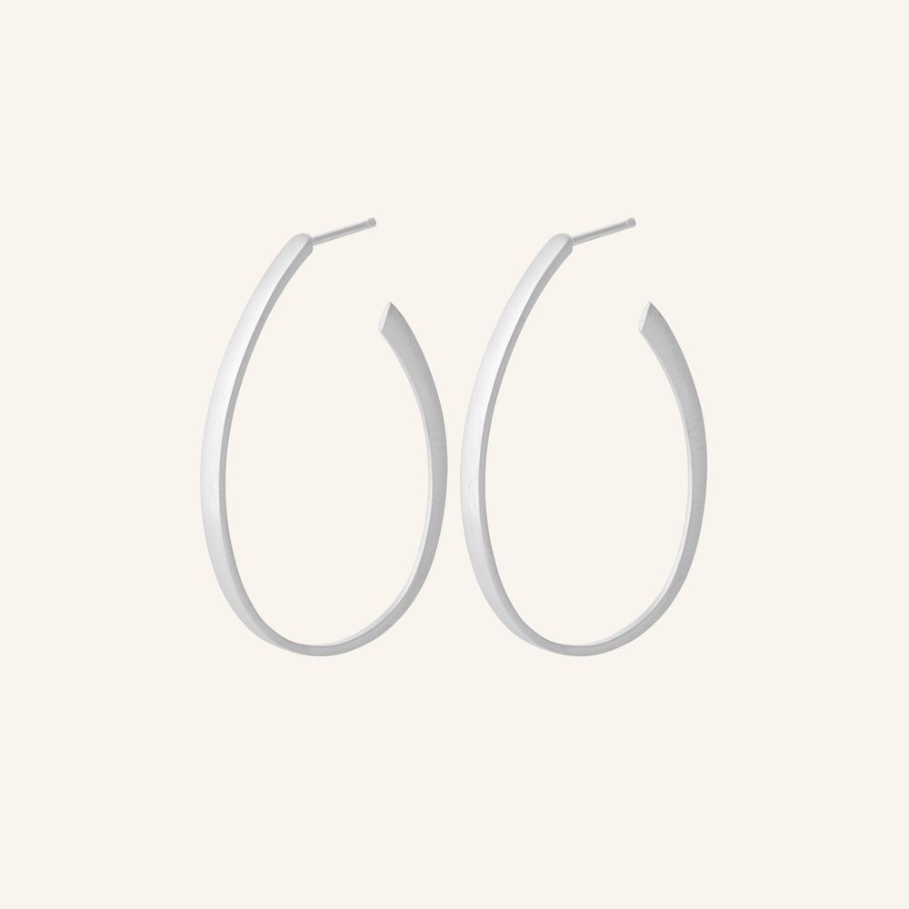 Oval Creoles | Silver